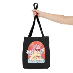 Cupid's Nail Spa Black Tote Bag