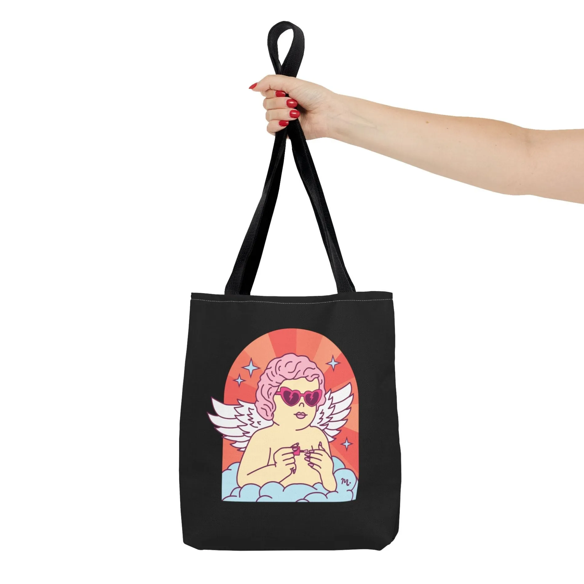 Cupid's Nail Spa Black Tote Bag