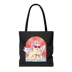 Cupid's Nail Spa Black Tote Bag