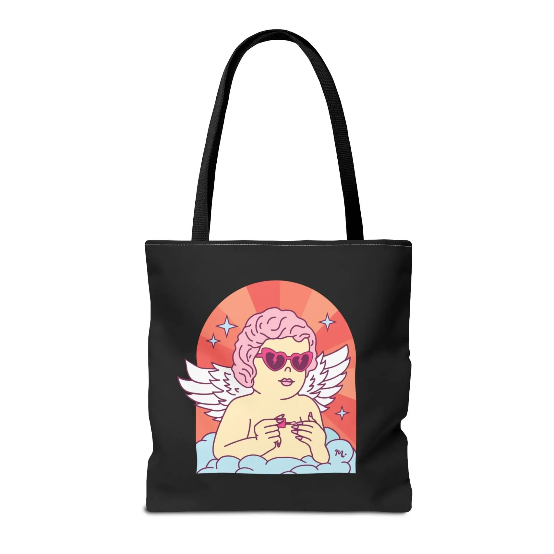 Cupid's Nail Spa Black Tote Bag