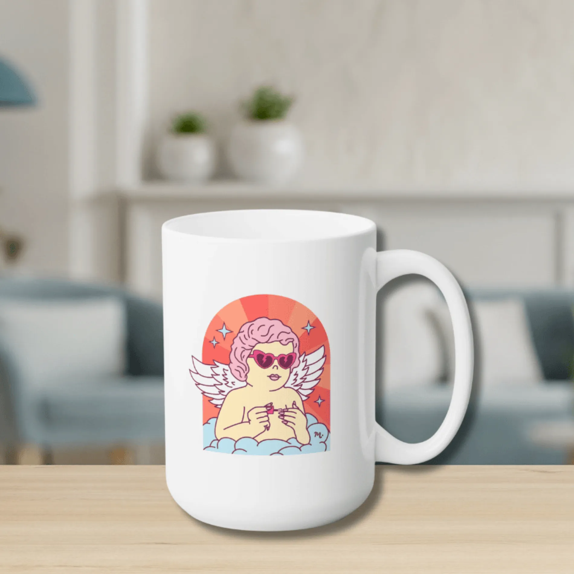 Cupid's Nail Spa Ceramic Coffee Mug 15oz