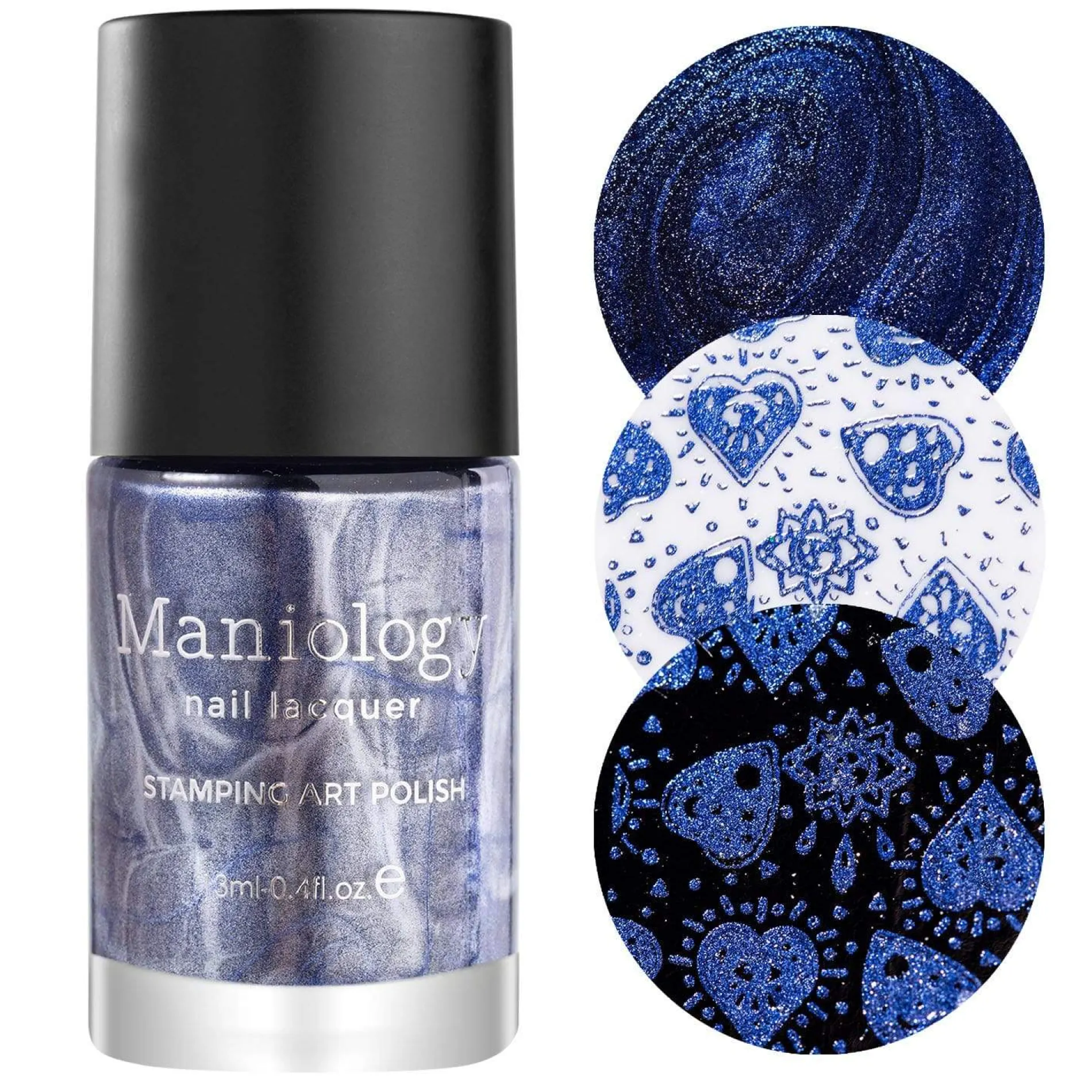Darkest Night: Cauldron (B307) - Metallic Navy Blue Stamping Polish