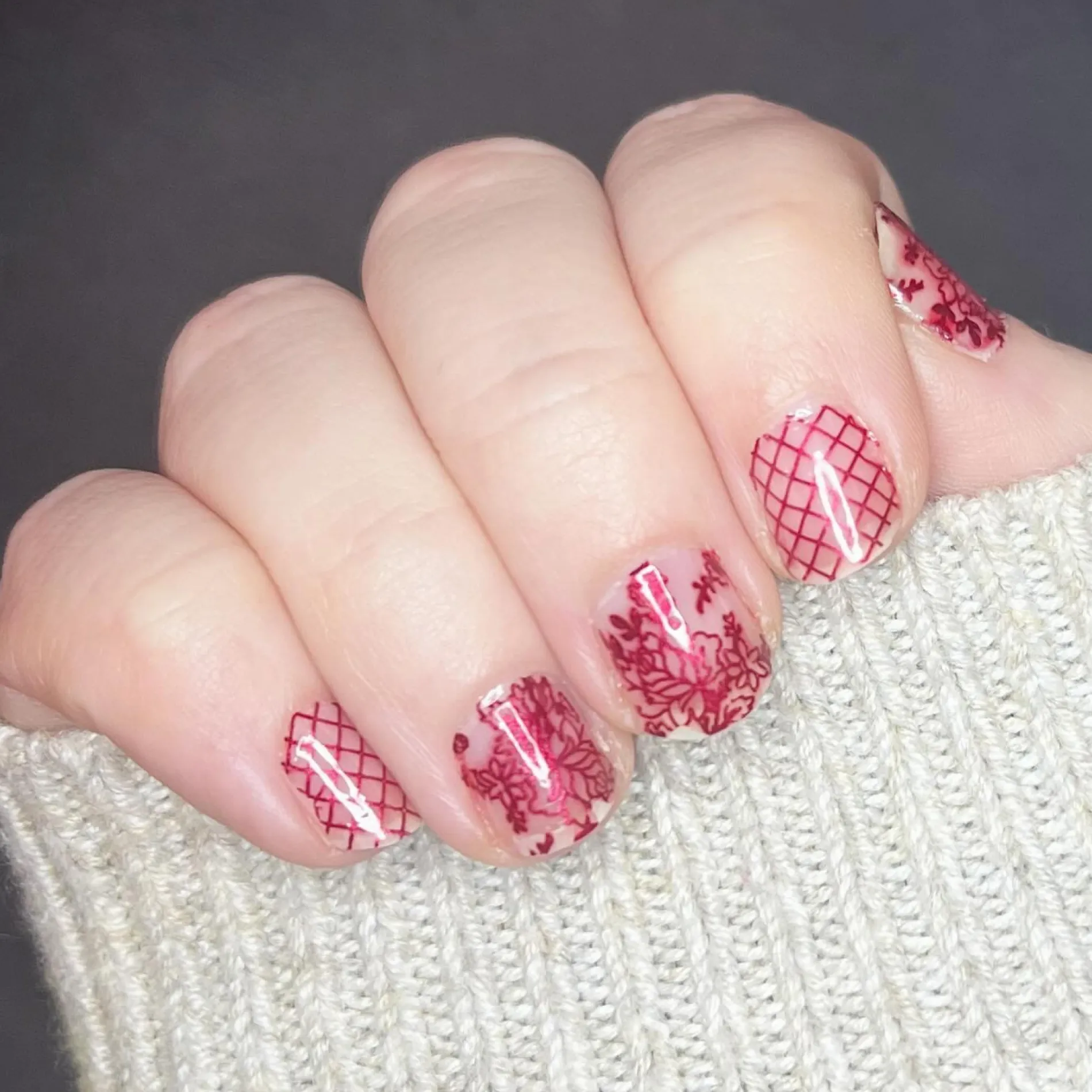Darkest Night: Evil Eye (B308) Metallic Scarlet Red Stamping Polish
