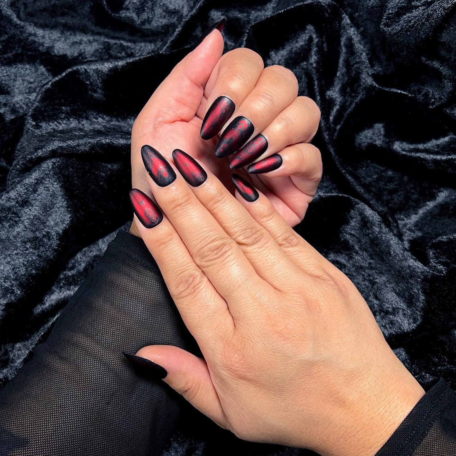 Darkest Night: Evil Eye (B308) Metallic Scarlet Red Stamping Polish