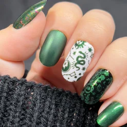 Darkest Night: Poison (B309) - Metallic Emerald Green Stamping Polish
