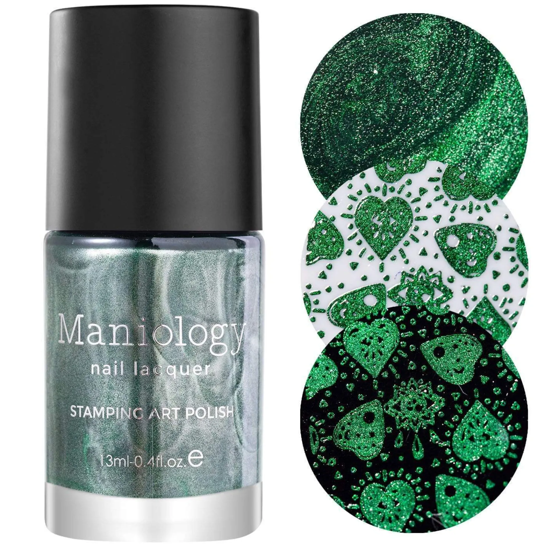 Darkest Night: Poison (B309) - Metallic Emerald Green Stamping Polish