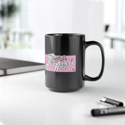 Dead But Nailed It Ceramic Coffee Black Mug 15oz