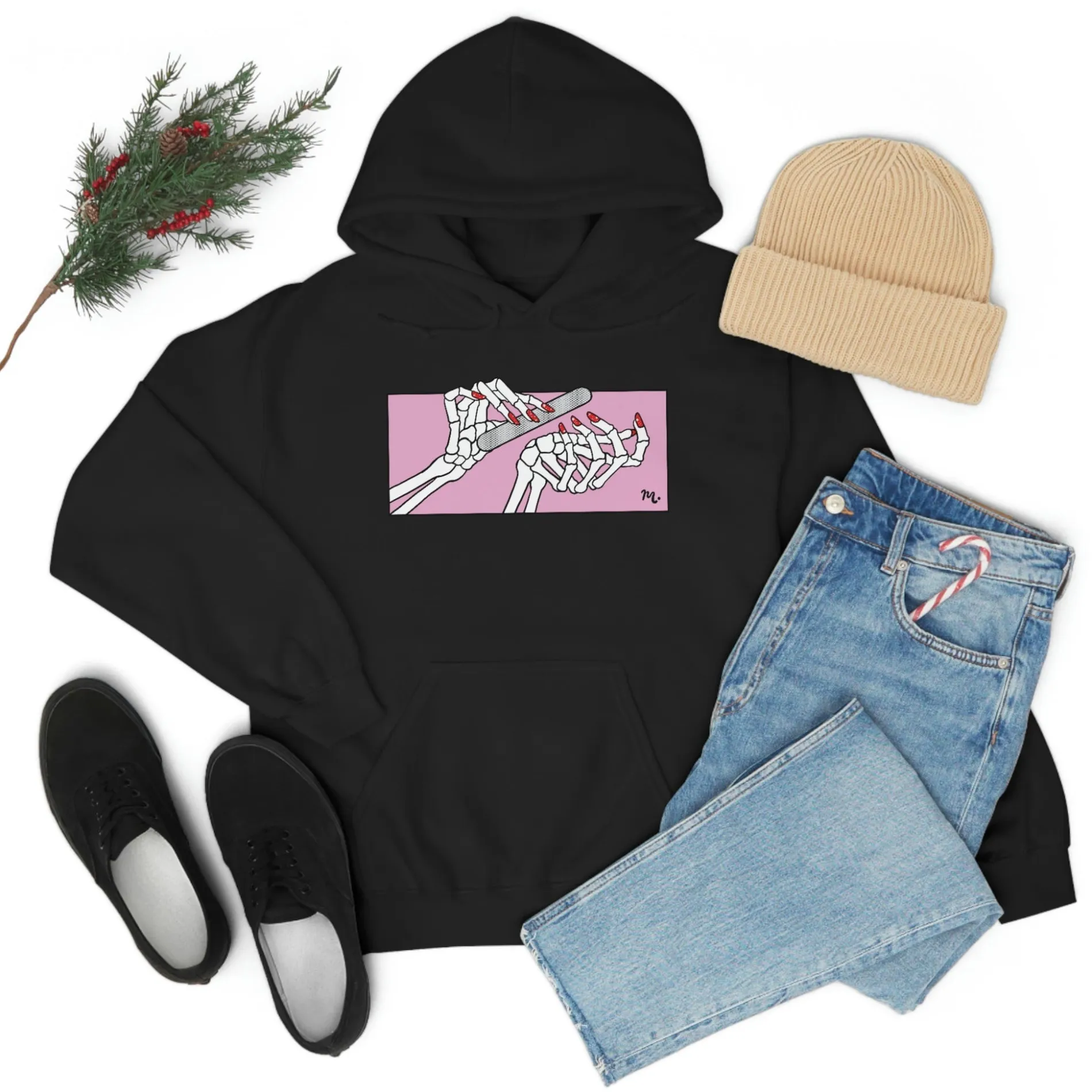 Dead But Nailed It - Heavy Blend Hoodie Sweatshirt