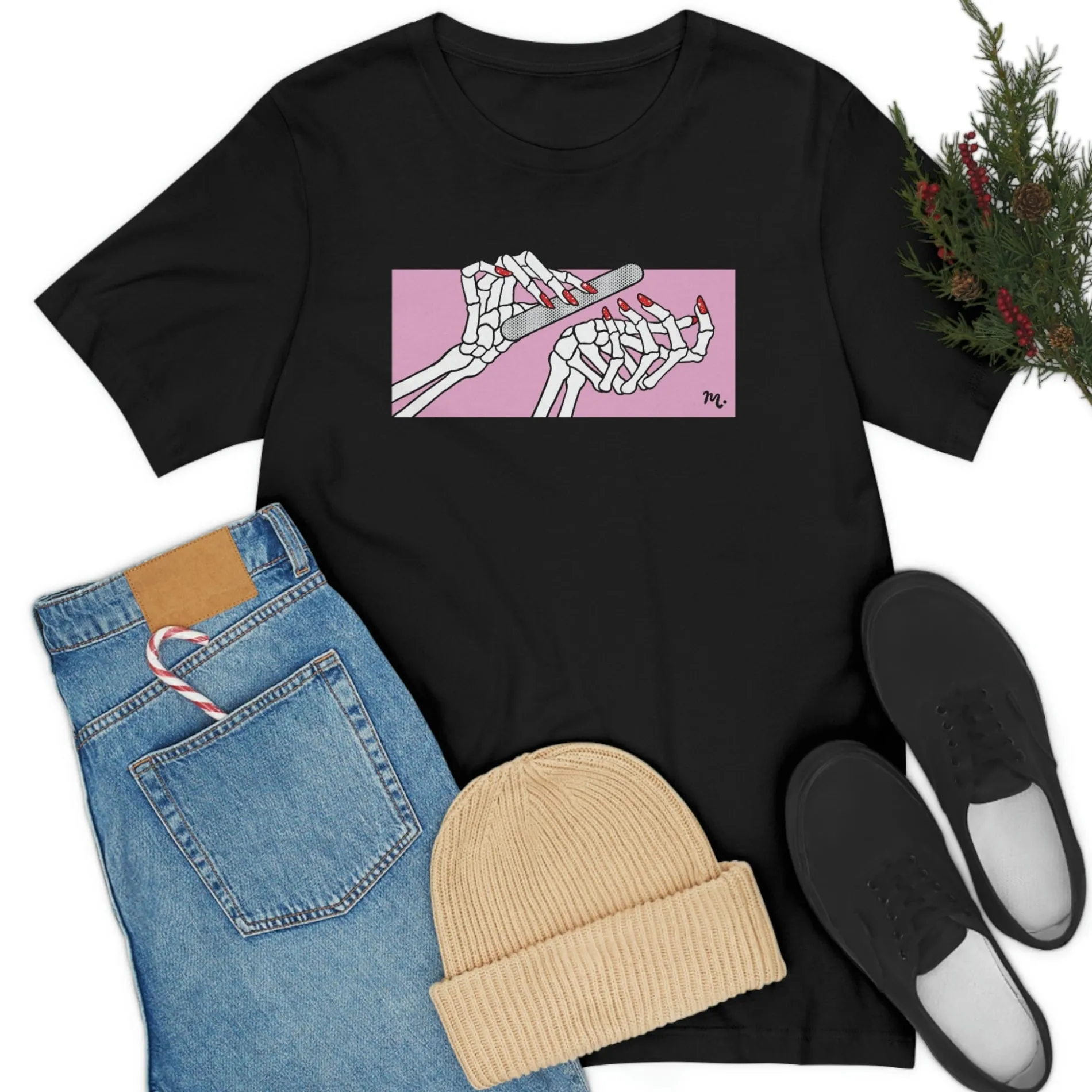 Dead But Nailed It - Short Sleeve T-shirt