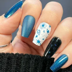 Deep Space (B505) - Holographic Navy Blue Stamping Polish