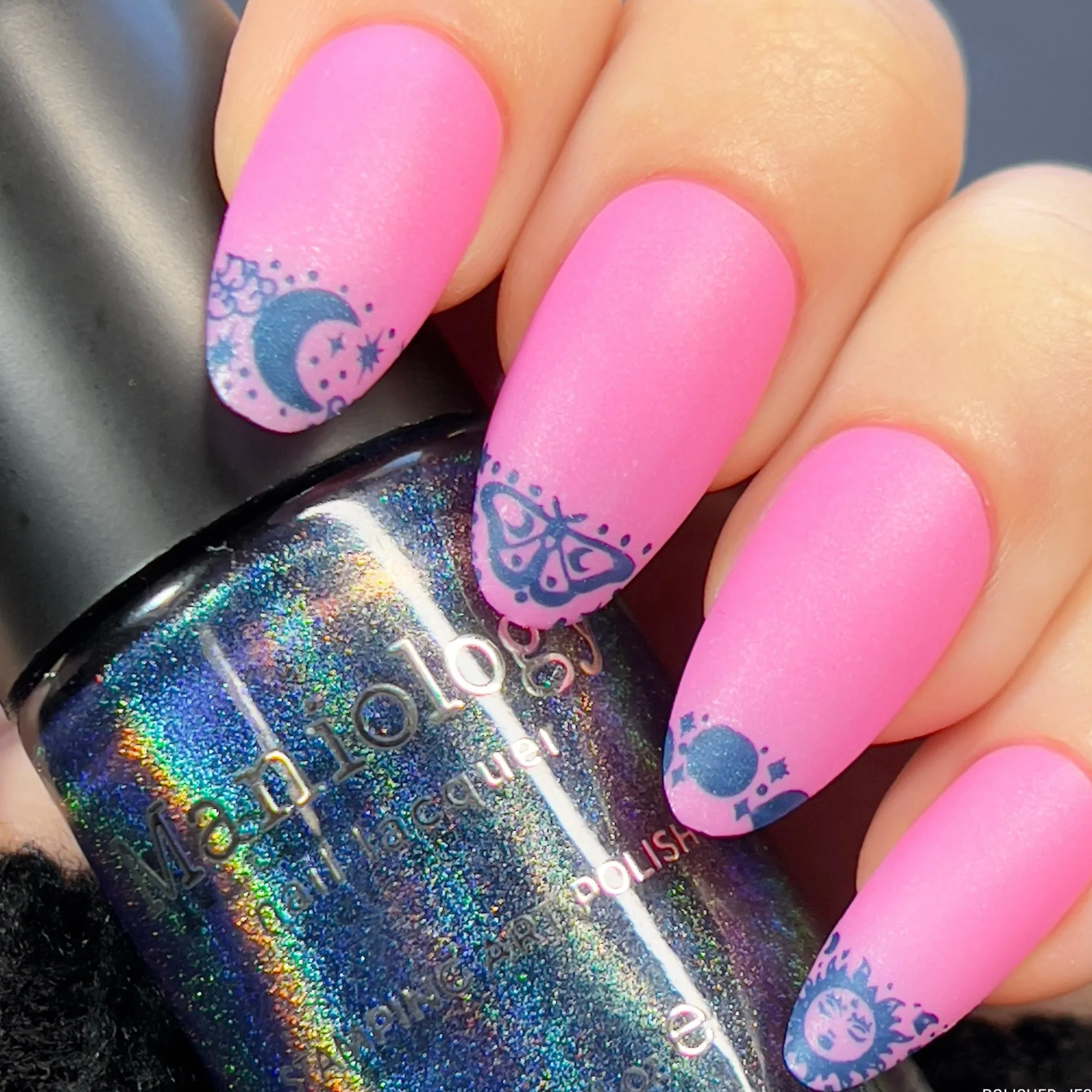 Deep Space (B505) - Holographic Navy Blue Stamping Polish