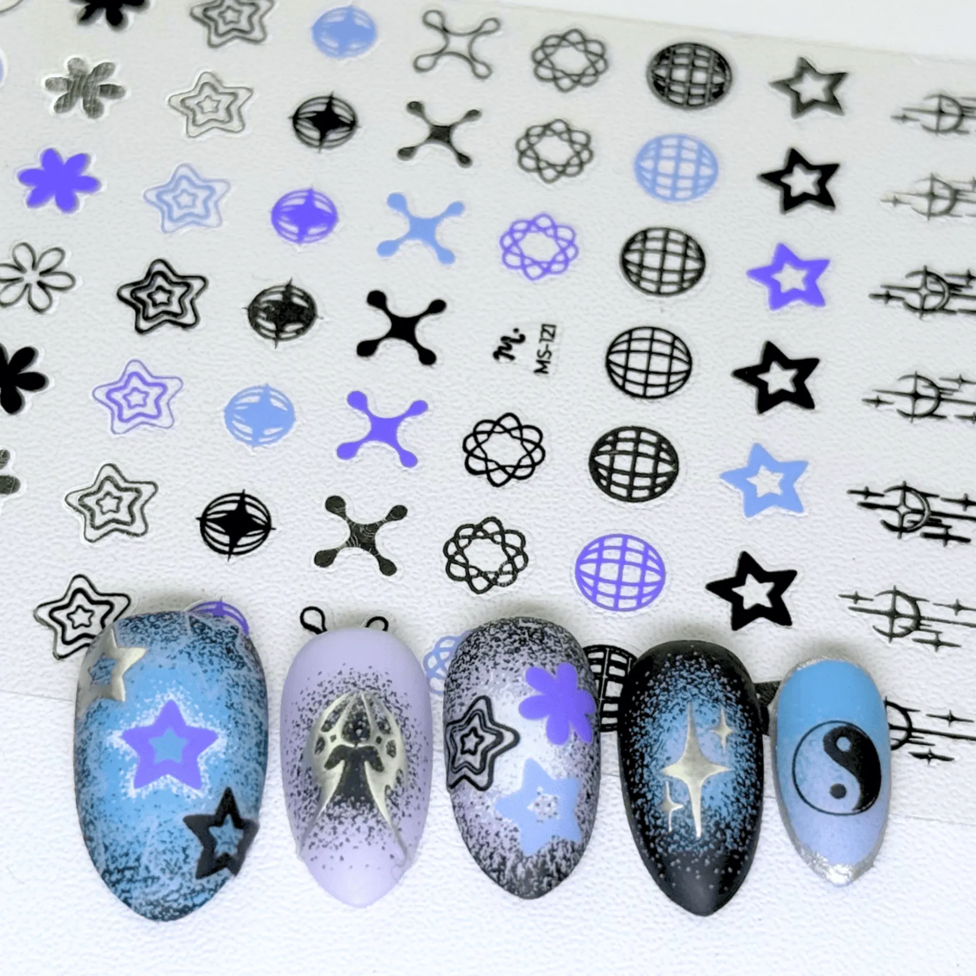Digital Footprint (MS-121) - Nail Art Sticker