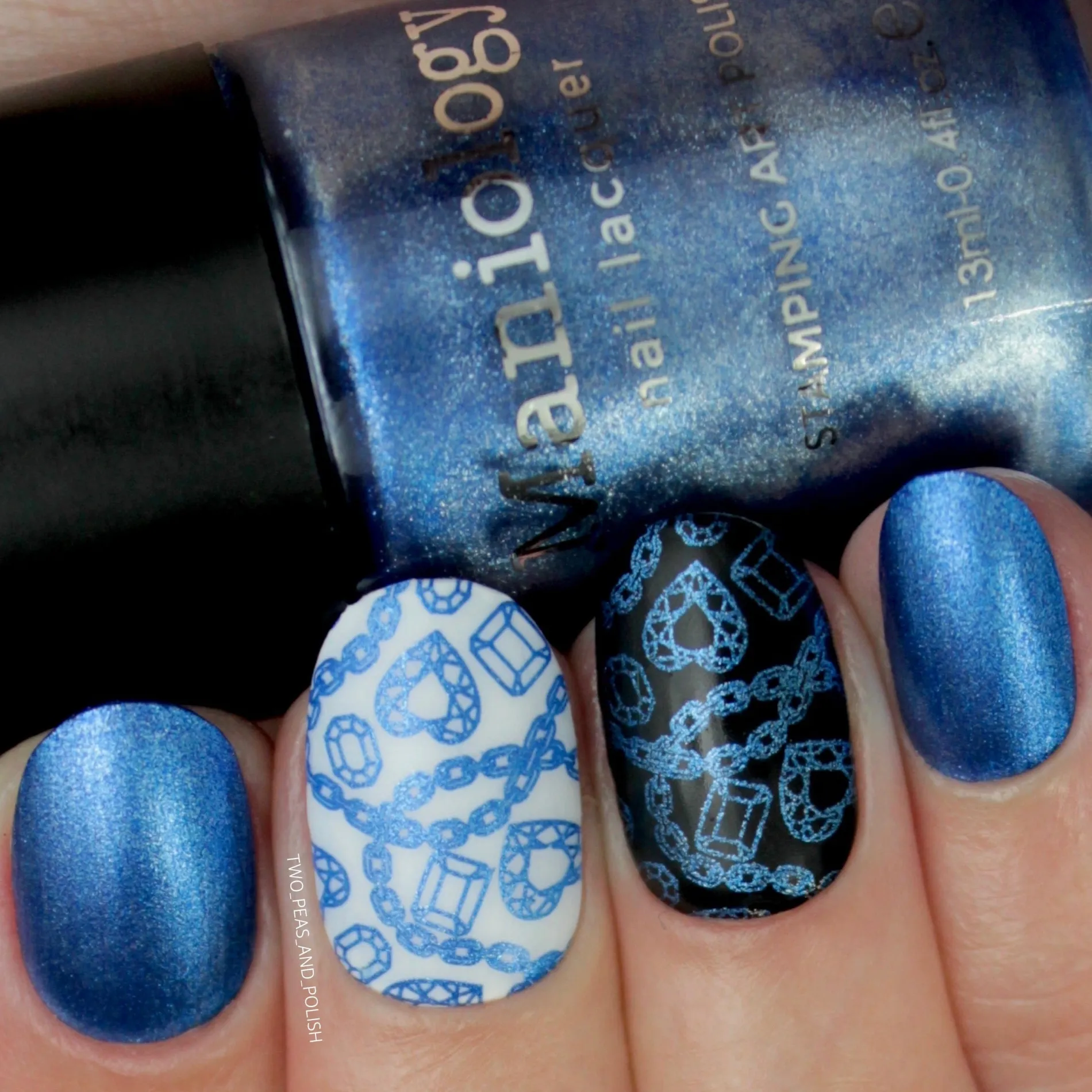 Double Bubble (B334) - Royal Blue Metallic Stamping Polish