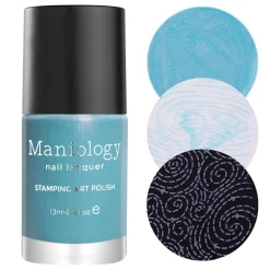 Droplet (B426) - Pearl Blue Stamping Polish