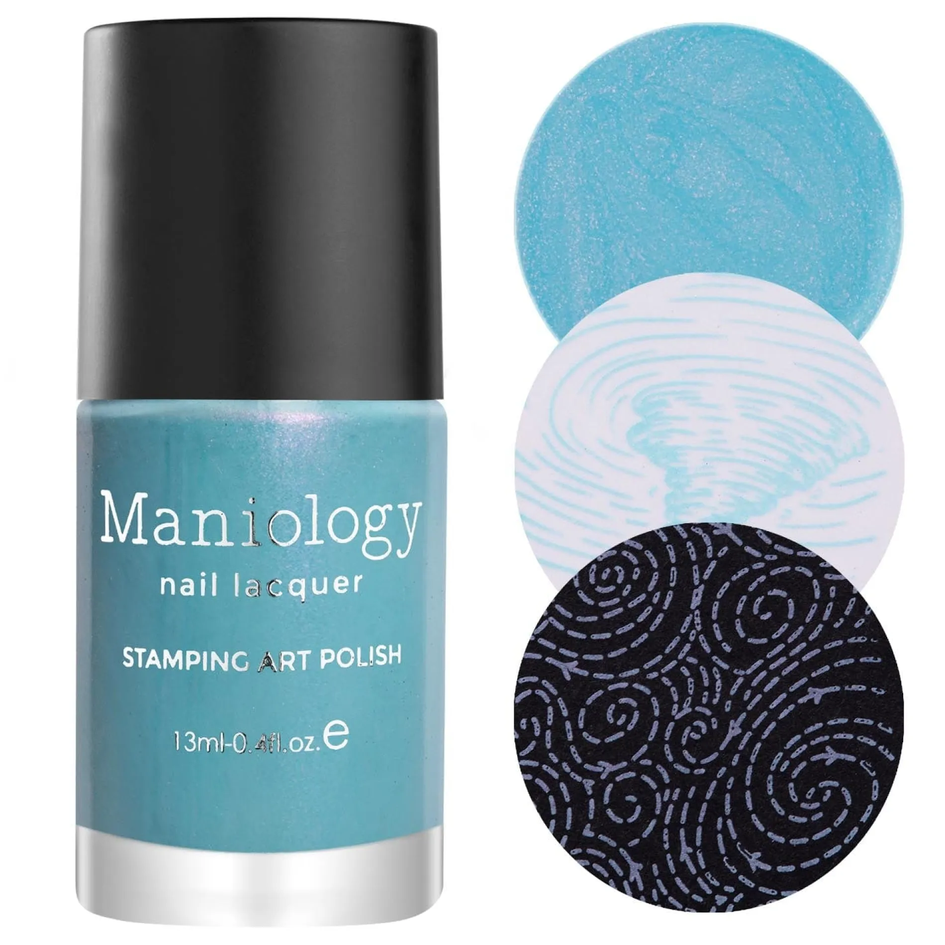 Droplet (B426) - Pearl Blue Stamping Polish
