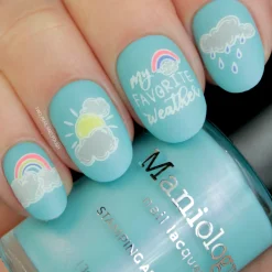Droplet (B426) - Pearl Blue Stamping Polish