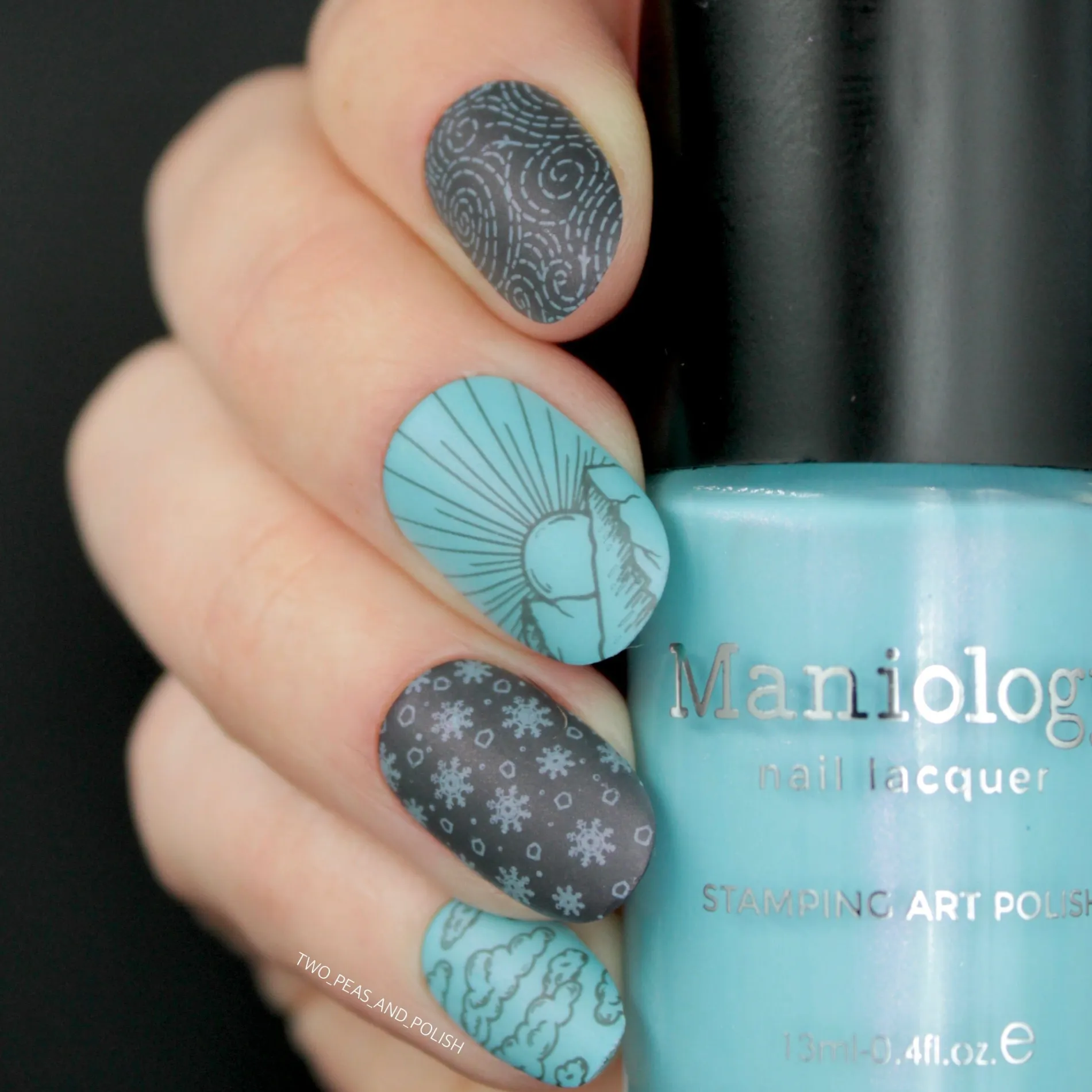 Droplet (B426) - Pearl Blue Stamping Polish