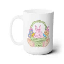 Easter Bunny Ceramic Coffee Mug 15oz