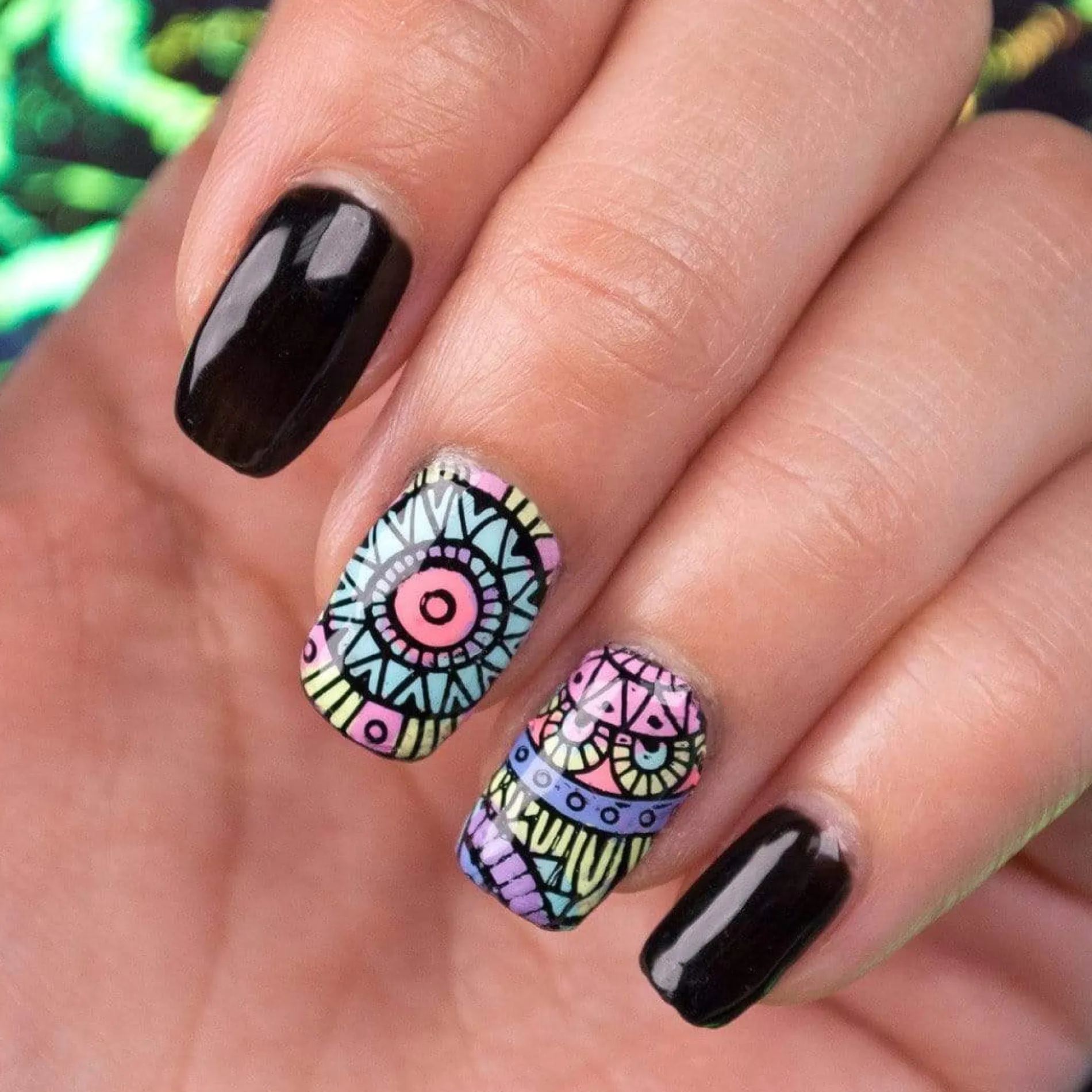 Electro Glo: 6-Piece Electric Pastel Stamping Art Polish Set