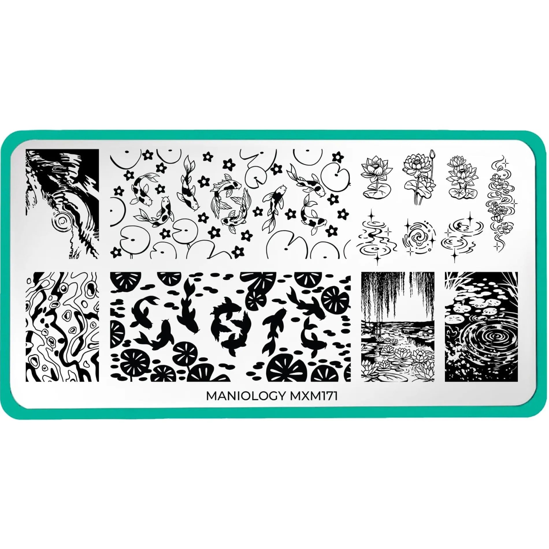 Enchanted Waters: Lotus Mirror (MXM171) - Nail Stamping Plate