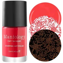 Essentials Bright Collection: Hottie Tottie (B192) Electric Pink-Red Stamping Polish