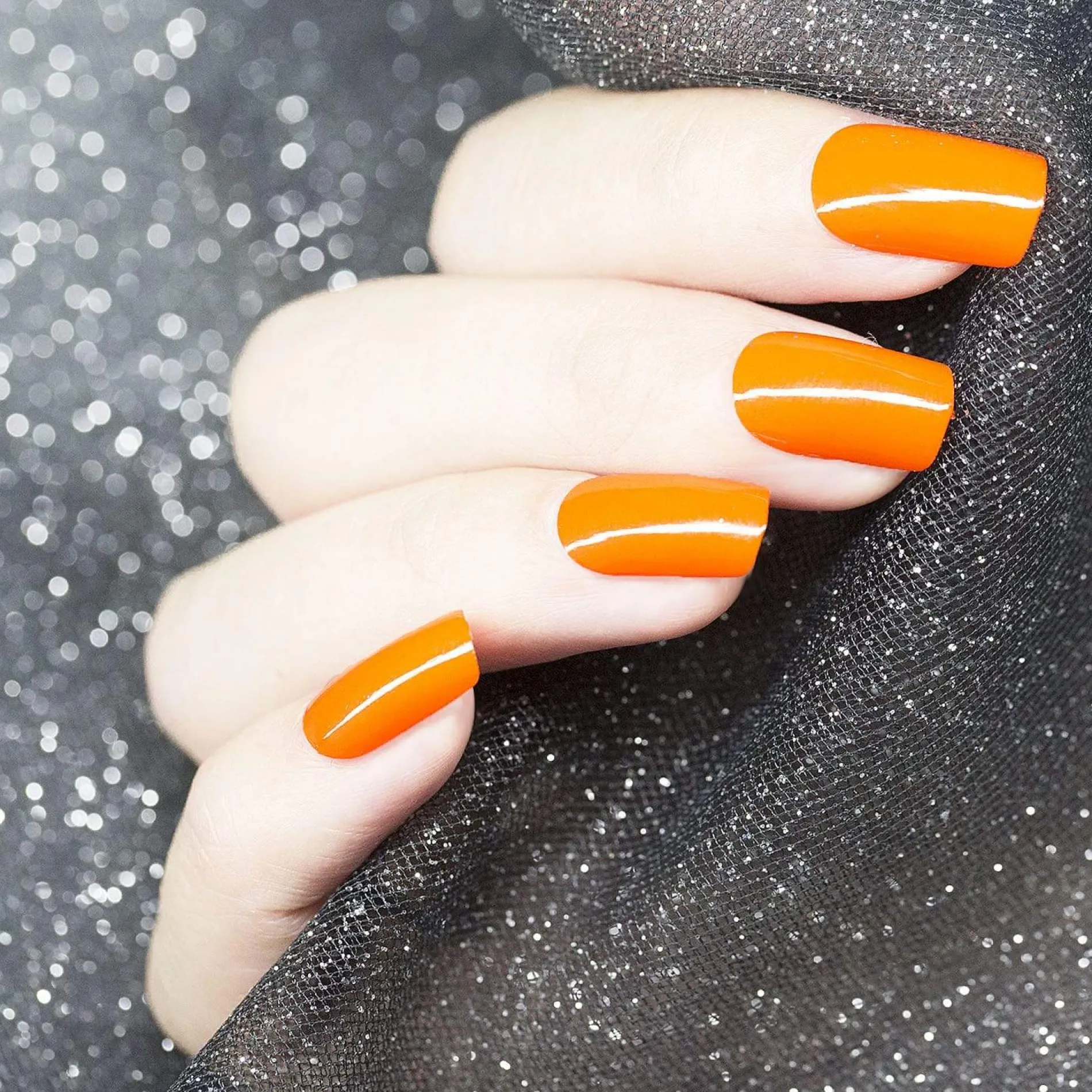 Essentials Bright Collection: Orange Burst (B194) Juicy Orange Stamping Polish