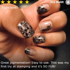 Essentials Primary Collection: Straight-Up Black (B171) Classic Black Stamping Polish