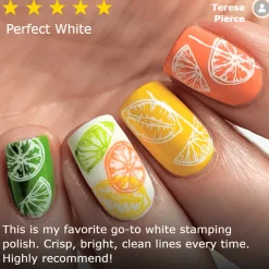 Essentials Primary Collection: Bam! White (B170) Classic White Stamping Polish