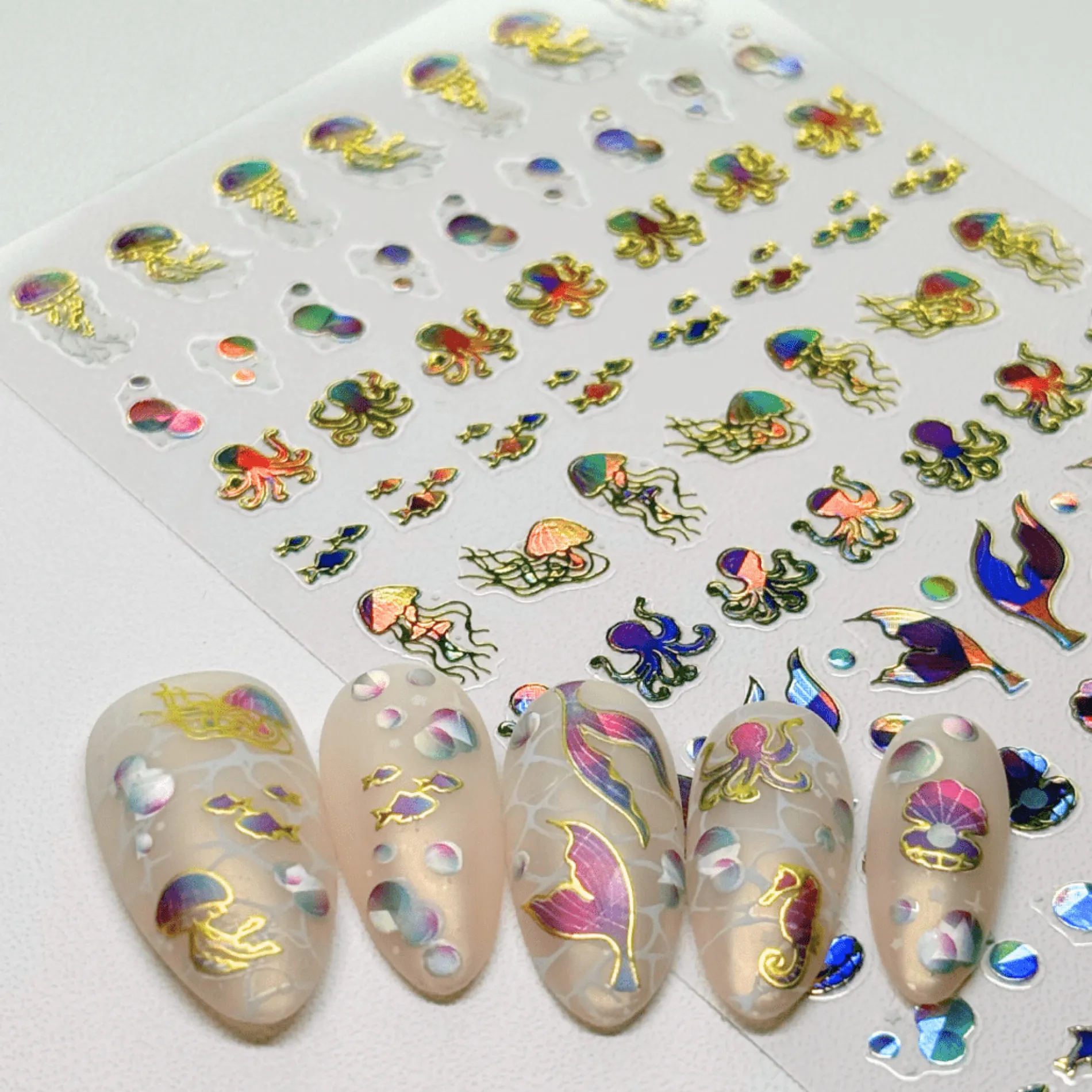 Fin & Friends (MS-107) - Nail Art Sticker
