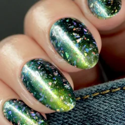 Flashy (NA037) - Green Iridescent Flakies