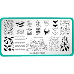 Flippin Dolphins (M502) - Nail Stamping Plate