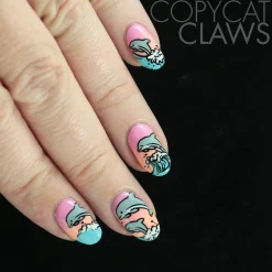 Flippin Dolphins (M502) - Nail Stamping Plate