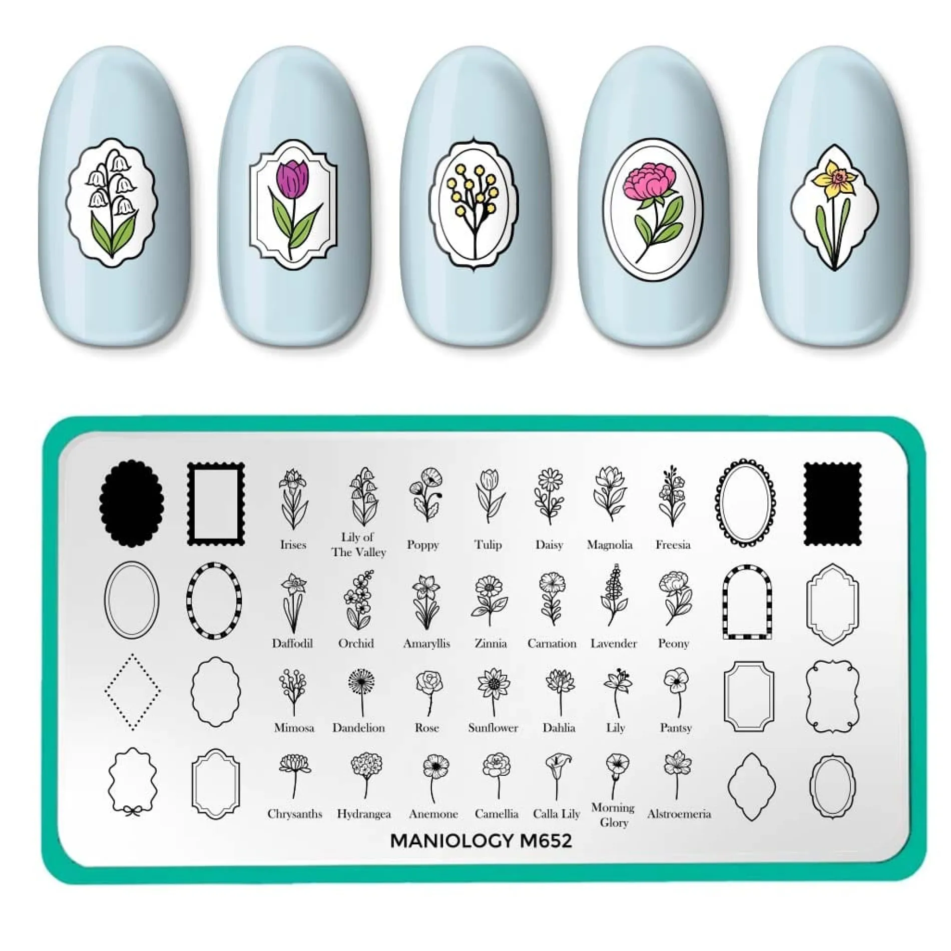 Floral Moments (M652) - Nail Stamping Plate