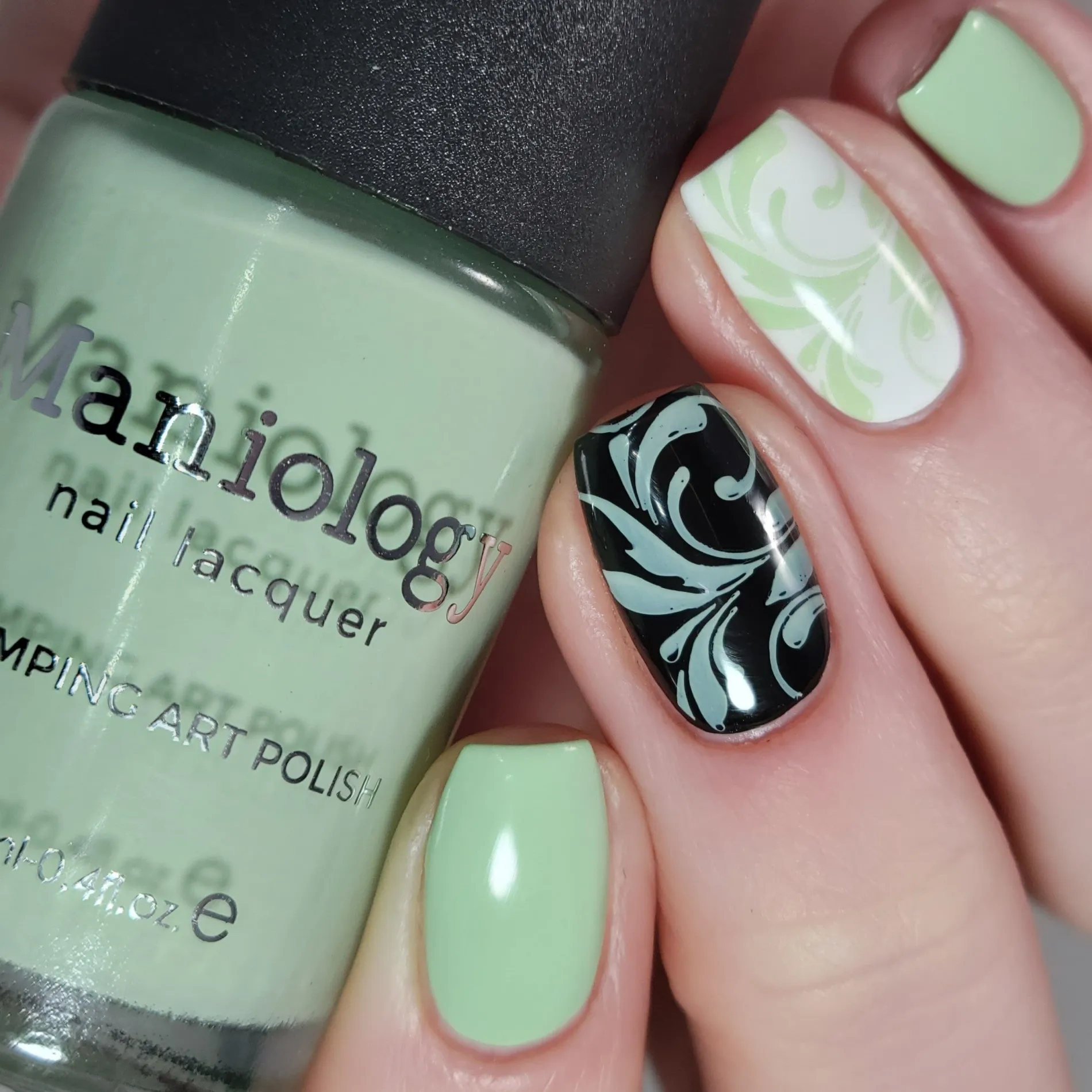 Forager: Pasture (B416) - Pale Mint Green Cream Stamping Polish