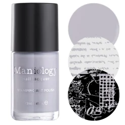 Front Page (B462) - Cream Gray Stamping Polish