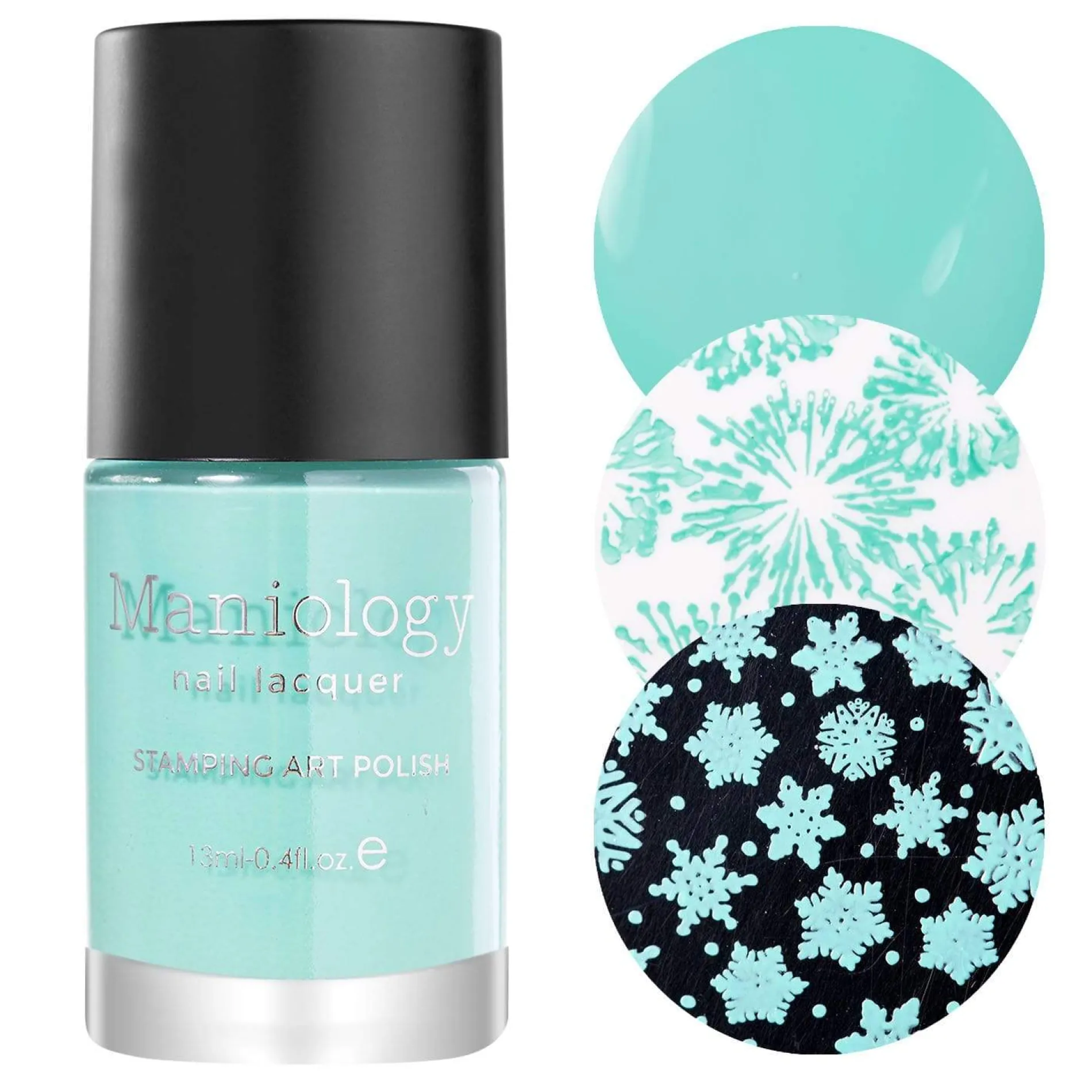 Frosty (B306) - Icy Teal Blue Stamping Polish