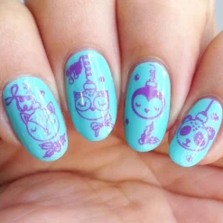 Frosty (B306) - Icy Teal Blue Stamping Polish