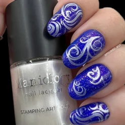 Frozen (B316) Metallic Pearl White Stamping Polish