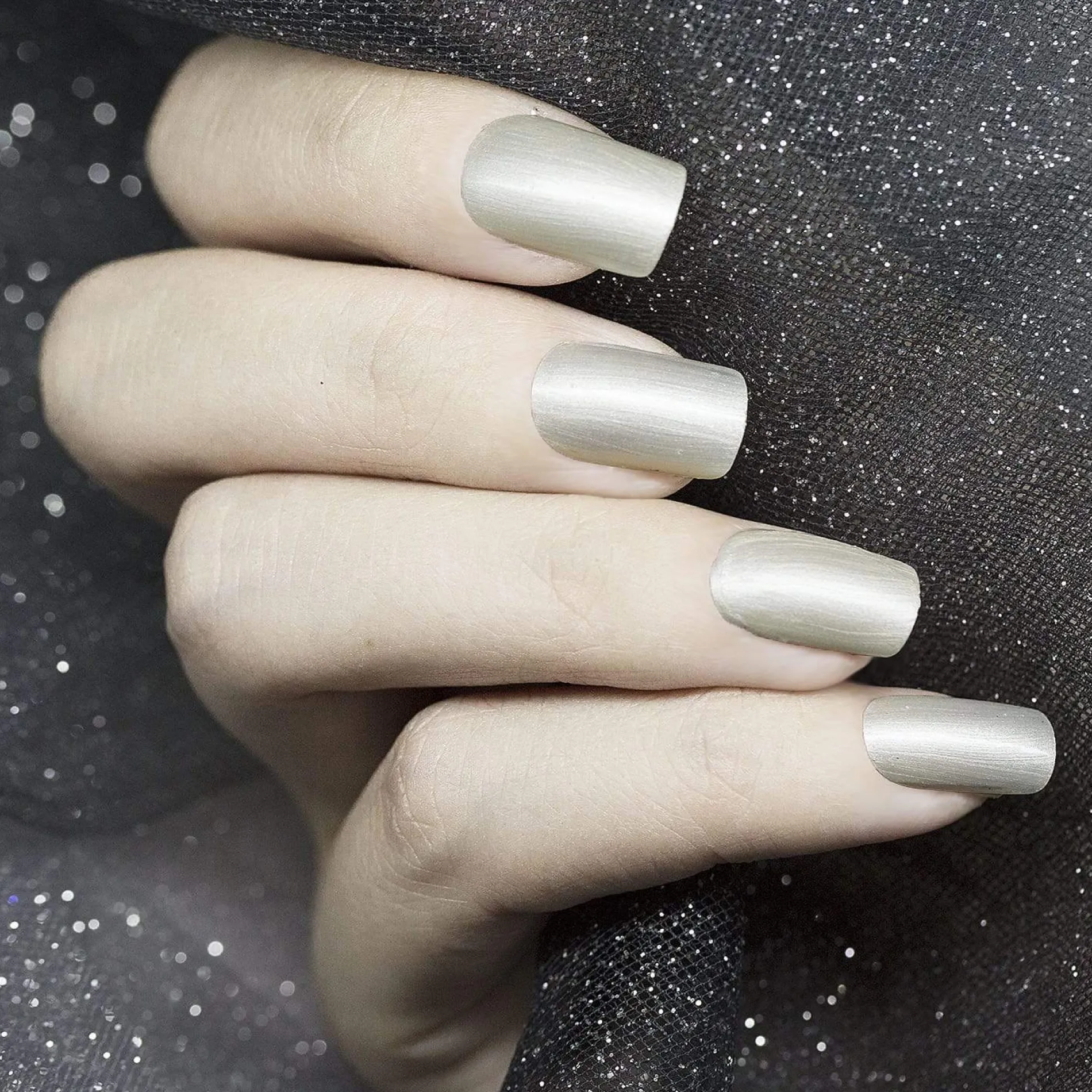 Frozen (B316) Metallic Pearl White Stamping Polish