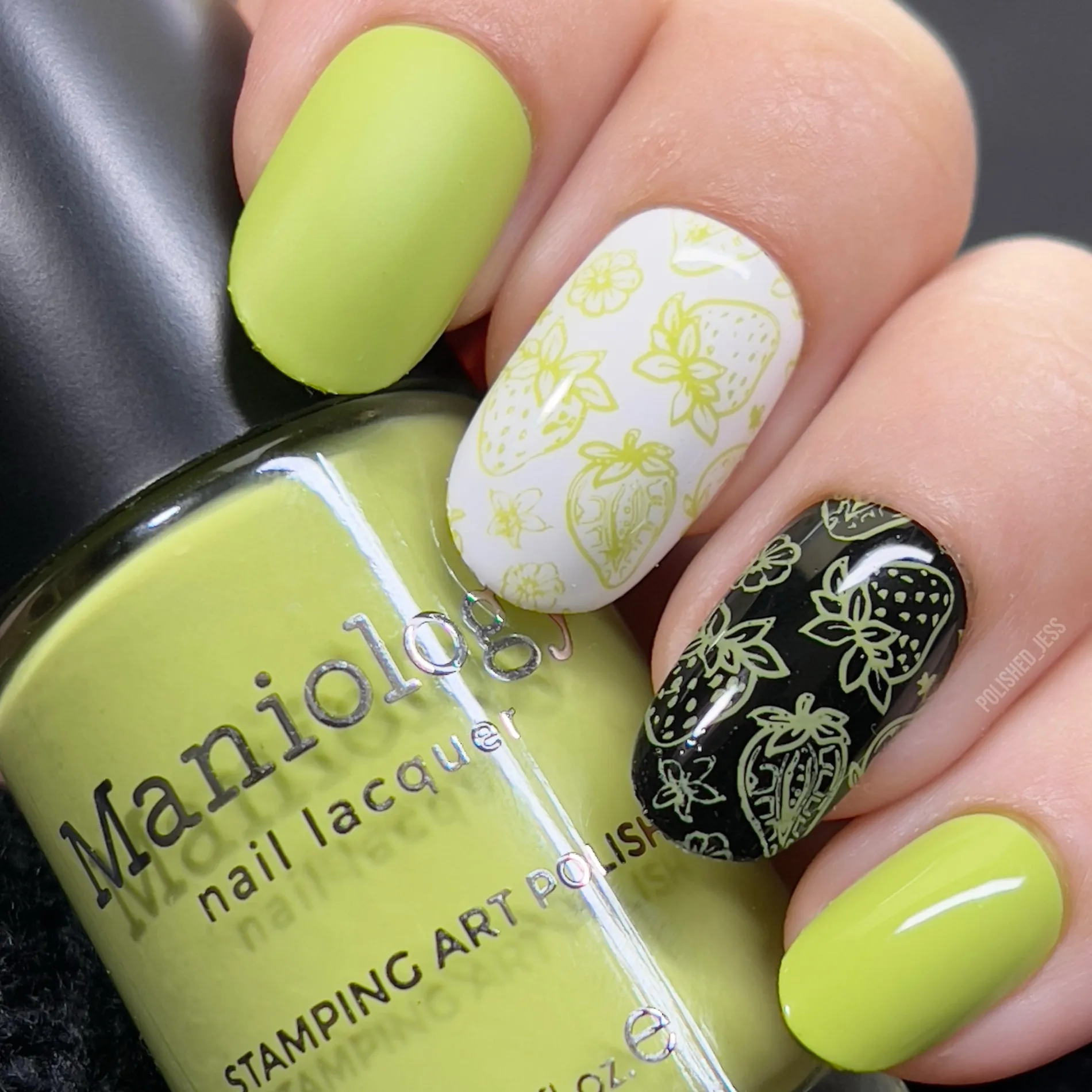 Fruity Cutie: One in a Melon (B516) - Green Cream Stamping Polish