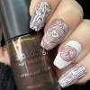 Gaslamp (B480) - Chocolate Brown with Gold Shimmer Stamping Polish