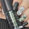 Ghostlight Gleam (B562) - Black with Iridescent Green Shimmer Stamping Polish