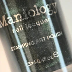 Ghostlight Gleam (B562) - Black with Iridescent Green Shimmer Stamping Polish