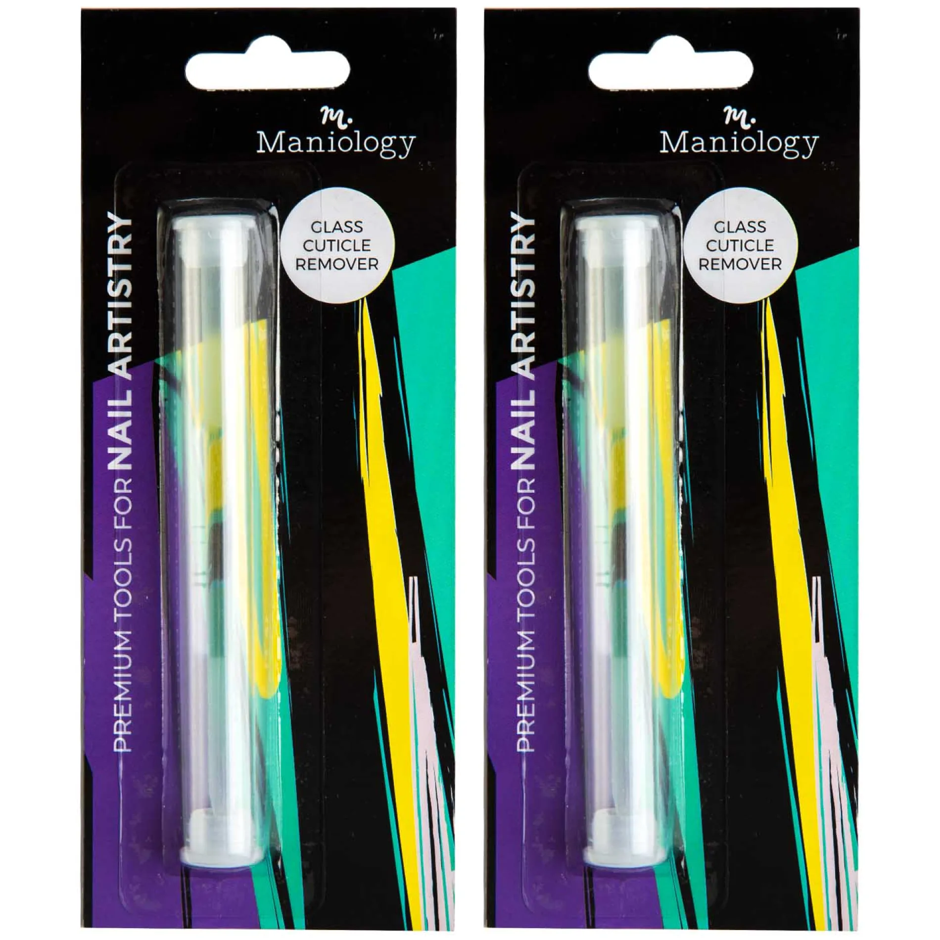 Glass Cuticle Pusher and Remover - 2pc Pack