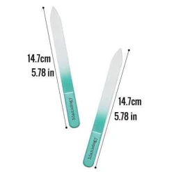 Glass Nail Files w/Protective Sleeves - Set of 2