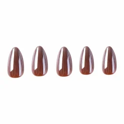 Glazed Cocoa Press On Nails - Short Almond