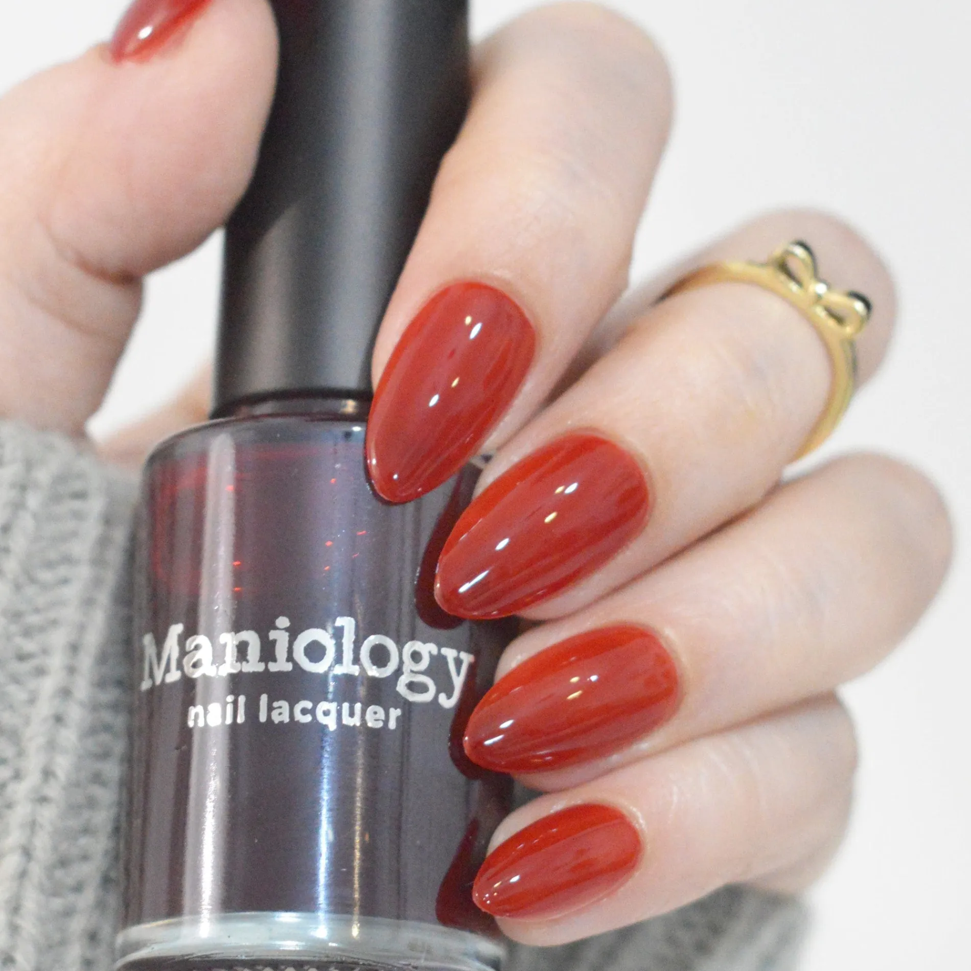 Gloss & Grain: Sienna Glaze (P187) - Reddish Brown Sheer Tint Nail Polish