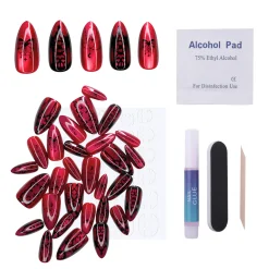 Gothic Glamour Press On Nails - Medium Almond