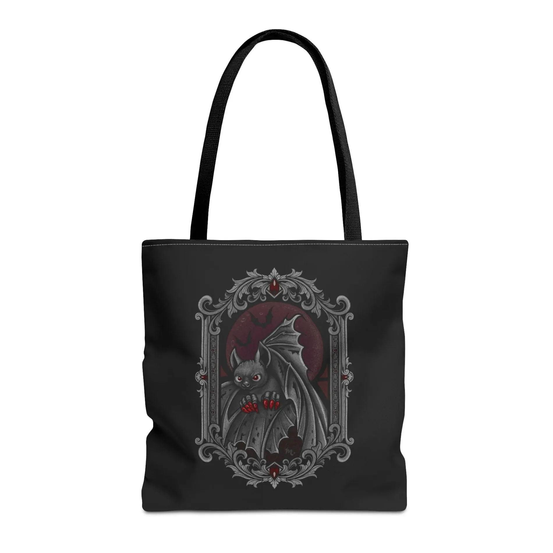 Gothic Halloween Black Tote Bag