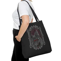 Gothic Halloween Black Tote Bag
